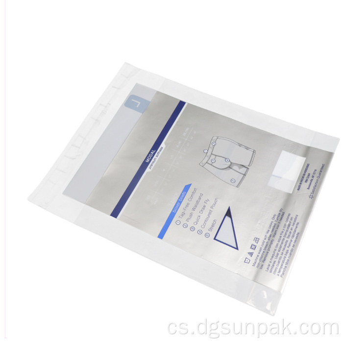 Spodní vodotěsné plastové samolepicí PE sáčky